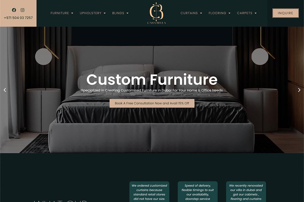 casabella wordpress website