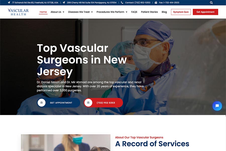 wordpress vascular website